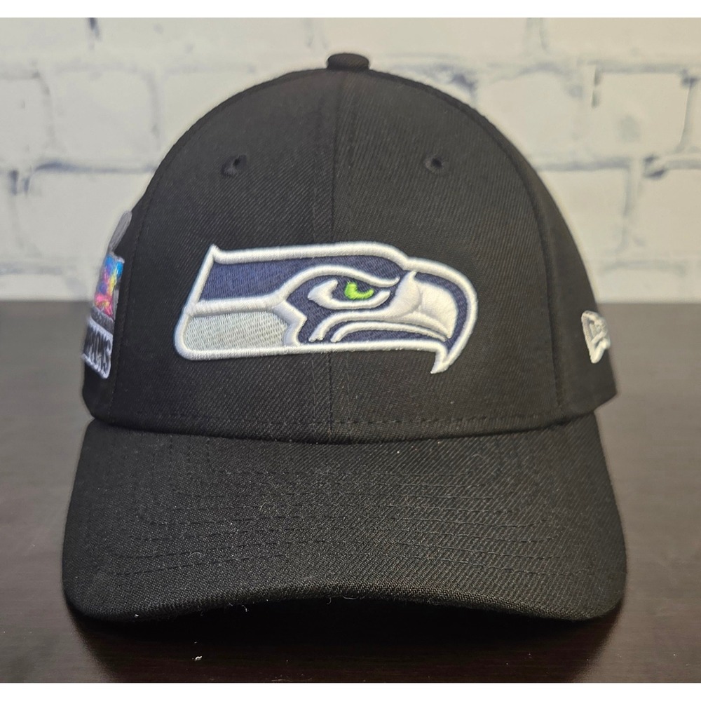New Era 9FORTY Youth Seattle Seahawks Super Bowl LX Adjustable Hat Black